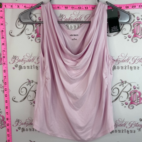 wild fable Tops - wild fable tank top flowy light baby Pink Draped Cowl Neck Tank Top